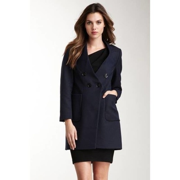 Twenty8Twelve London Keeler Fall Navy Blue Pea Coat Size 2 - Picture 10 of 10